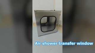 Air shower transfer window